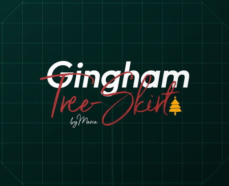 Gingham Tree Skirt / Weihnachtsbaumdecke